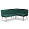 Baxton Studio 52.4 W, 32.1 H, Fabric "100% Polyester", Plywood, MDF, LVL, Foam, Rubber Wood 214-11962-ZORO - alternate 3